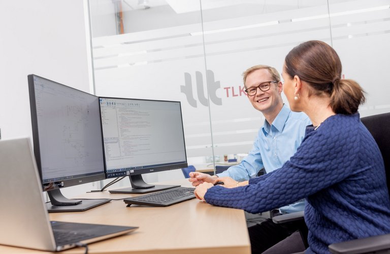 Engineers talking Two Engineers talking